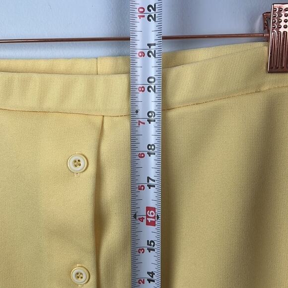 Vintage 1960s Union made pale yellow Russ button front skort - Picture 5 of 10